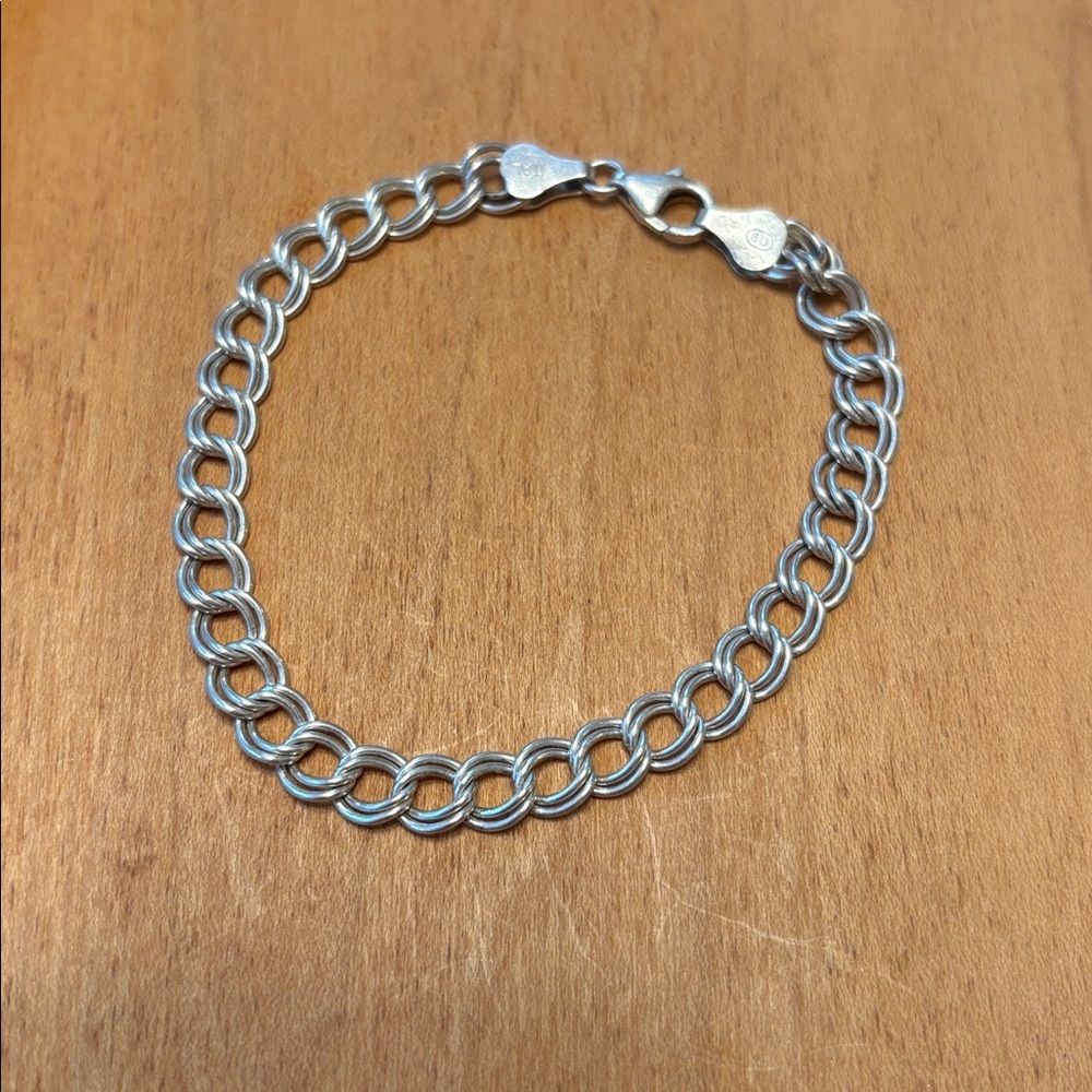 Sterling Silver 925 Italy 7’ Chain Bracelet
